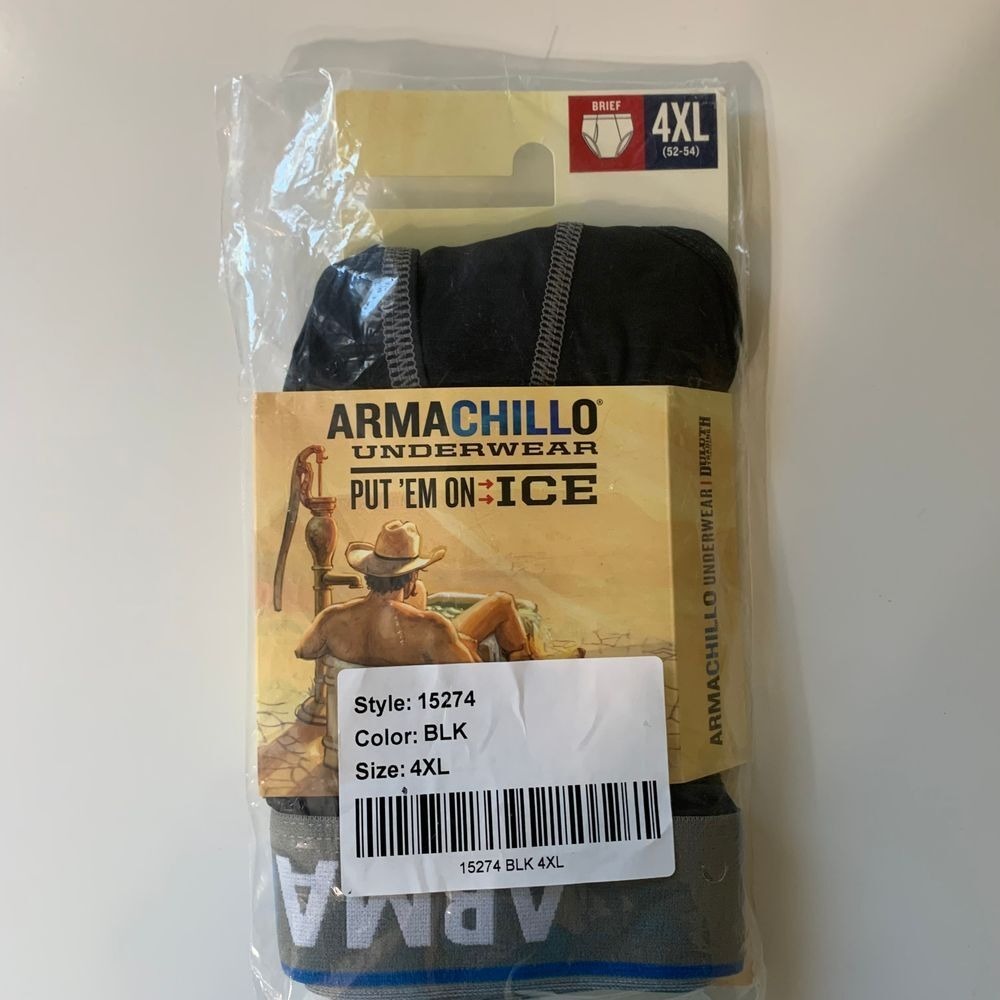 Duluth Black Armichillo Briefs Size 4XL